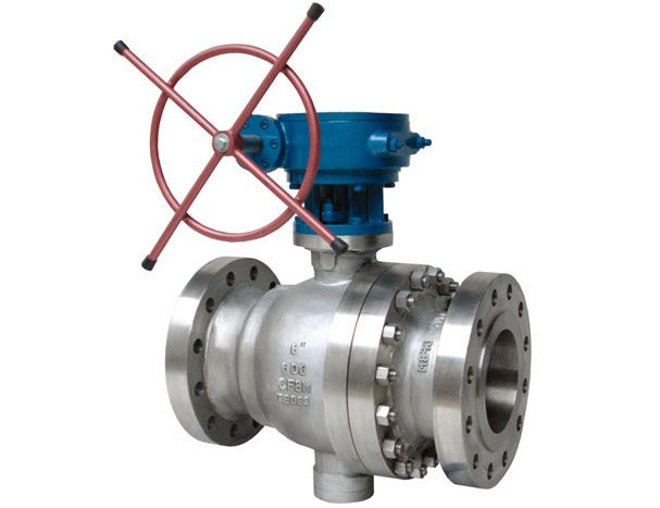 Two Pieces Cast Steel Trunnion Mounted Ball Valve